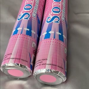 Gender reveal pink cannons